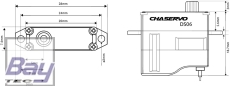 CHASERVO DS06 15T 7,4mm 6,2g Digital Servo für F3K, F5K u.ä.