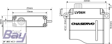 CHASERVO LV06H 15T 6mm LV Servo für F3K, F5K u.ä.