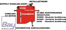 CHASERVO HV06H 15T 6mm HV Servo für F3K, F5K u.ä.