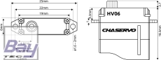 CHASERVO HV06 15T 6mm HV Servo für F3K, F5K u.ä.