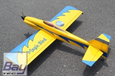 Seagull Models Magic Bird 40e 46" PNP Pylon Racing ARF Modell, mit Dualsky Antrieb, Gelb/Blau
