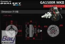 DUALSKY XMotor GA1500R.20 MKII 245 K/V Brushless Motor