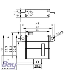 Robbe Modellsport FS 124 BB MG HV Digital Flächen Servo Abmessungs-kompatibel X10 Mini, mit Softstart