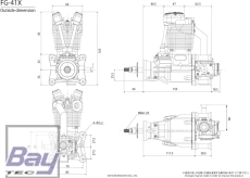 SAITO FG-41X 41ccm Benzin 4T-Motor mit elekt. Zündung