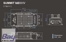 Dualsky SUMMIT 160XHV 160A 5-14S Opto Regler mit Telemetrie (Futaba/Jeti) SBus2,EXBus,SRXL2