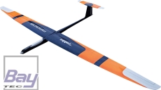 Robbe Modellsport ARGOS ARF Voll-CFK 2,75m Elektro Segler Voll-Carbon, Weiss/Blau/Neon Orange