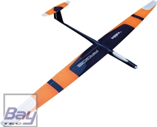 Robbe Modellsport ARGOS ARF Voll-CFK 2,75m Elektro Segler Voll-Carbon, Weiss/Blau/Neon Orange