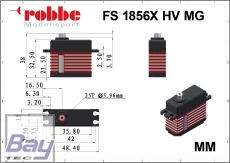 Robbe Modellsport FS 1856X HV MG Digital Brushless Servo 15mm 45g 18kg/cm