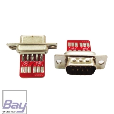D-SUB 9 Stecker / Buchse Lötplatinen 2 Stk