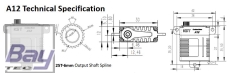 KST A12-T V8.0 HV / Softstart - Flächenservo - 20kg - 12mm - 6,0 -8,4V