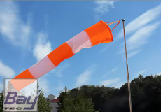 Windsack groß 36 x 100cm orange / weis