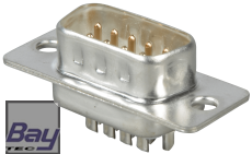 D-SUB Stecker, 9-polig, gerade mit Lötkelch