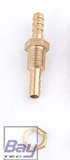 Tanknippel Durchgangsnippel Messing 4mm passend zu Tygon Schlauch 3,2mm 2 Stk.