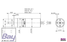 Hacker Getriebe Motor E40-S 1,5D +6,7:1 Kv 4400