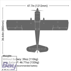 E-Flite Decathlon RJG 1.2m BNF Basic with AS3X and SAFE Select