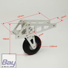 Segler Einziehfahrwerk Alu mit 57mm Rad