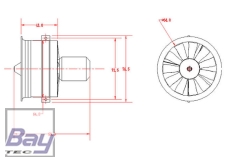 FMS 64mm 11 Blatt Ducted Fan V2 / Impeller incl. Brushless Motor 2840-KV3900 (für 3S)