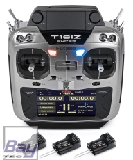 Futaba T16iZS Super Radio - FASSTest, T/S-FHSS 16+2 - Handsender - incl. 3 x R7208SB und Lipo Akku
