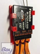 Futaba R7014SB R7114SB R7214SB R7314SB Empfängerhalterung mit Servokabel Zugentlastung - Schwarz