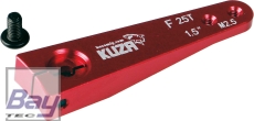 Kuza Servohebel 1-Arm Futaba 25T 38/32mm 1.5" M2,5 Heavy Duty V2 Aluminium
