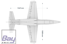 KAVAN L-39 Skyfox Jet 1088mm - Weis PNP - unlackiert