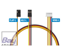KAVAN Pulse Wing reduction (JST-XH to 2x JR) - Silicone (2Stück)