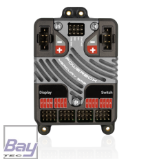PowerBox Mercury SR2 - Alle Features, die sonst nur in den größeren Stromversorgungen eingebaut sind, finden sich in der kompakten PowerBox Mercury SR2 wieder: iGyro, Servomatching, freie Kanalzuordnung und sogar ein Door-Sequenzer machen das System kompl