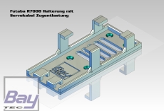 Futaba R7008 / R7108 / R2008 / R3008 / R6106 Empfängerhalterung mit Servokabel Zugentlastung