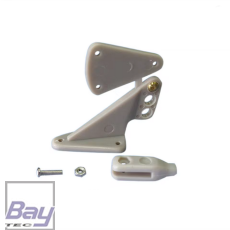 Bay-Tec Ruder Hörner 3 Loch 40x30mm - 2 Stk incl. Kugelkopf