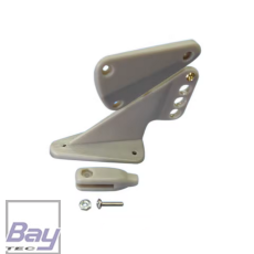 Bay-Tec Ruder Hörner 4 Loch 55x40mm - 2 Stk incl. Kugelkopf