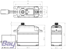 Savöx SB-2274SG Servo 25Kg 0,08s HV Alu Brushless Stahl Getriebe
