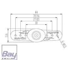 Servo Horn Double Sided Plastic High Torque 25T (2)