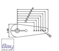 Savöx Servo Horn Singel Alu High Torque 25T - SH-82