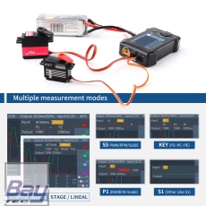 ToolkitRC ST8 8CH 100W 2A 7-28V LCD Servo Special Tester PWM/PPM/SBUS Signal Speed Liner Step Servotester mit 4-Wege Servo Signal