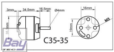 ROXXY BL Outrunner C35-36-950kV Bürstenloser-High Quality-Brushless Außenläufer-Elektromotor