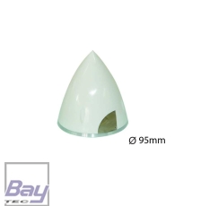 Bay-Tec Contest Spinner mit Alu Rückplatte 95mm (Weiss)
