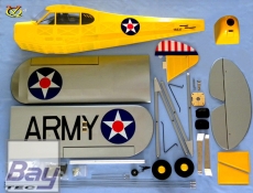VQ-Model Aircraft J3 - CUB U.S. ARMY Yellow U.S. ARMY 46 size EP-GP - ARF - 1620mm