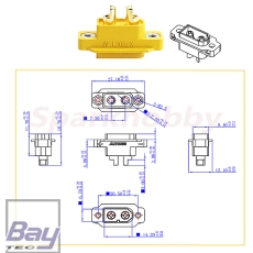 XT60E Einbau Stecker 1 Stk.