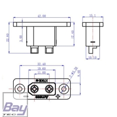 XT90E Einbau Stecker 1 Stk.