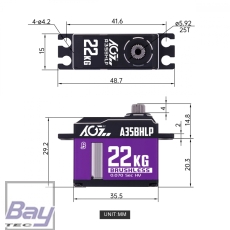 AGF-RC A35BHLP Servo - 15mm - 22kg/cm - 45g