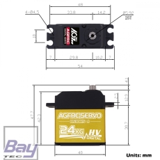 AGF-RC B53DHS Servo HV - 24kg - 20mm - 0,19sec / 60°