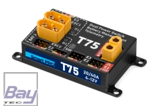 KAVAN Smart PRO T75 Doppelbatterie-Weiche 20A mit Telemetrie-Expander - KAVAN/FrSky Fport, Duplex EX, Futaba S.BUS2, Multiplex MSB, Graupner Hott, PowerBox P2Bus (Strom, Spannung, Kapazität für beide Eingänge)