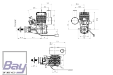 Benzinmotor NGH GT-17 17CC 2-Takter mit W/Rcexl CDI Zündung