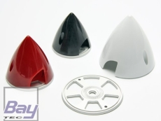 Bay-Tec Contest Spinner mit Alu Rückplatte 51mm (Rot)