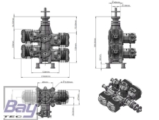 DLE120-4T 4-Zylinder 120ccm Benzin "Original" V2