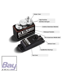 DSSERVO BLS3235 Brushless Servo 37KG / 0.072sec@8.4V voll Metall Getriebe