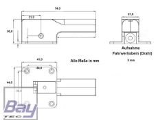 Elektrisches Einziehfahrwerk L / 3,1Kg/cm / für Modelle bis 5Kg