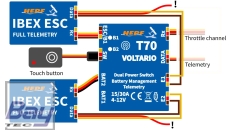 Voltario T70 JR - Der Voltario T70 ist eine digitale Hochleistungs-Doppelbatterie-Weiche mit fortschrittlichen Telemetriefunktionen.