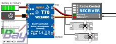 Voltario T70 JR - Der Voltario T70 ist eine digitale Hochleistungs-Doppelbatterie-Weiche mit fortschrittlichen Telemetriefunktionen.