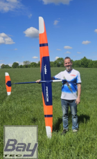 Robbe Modellsport ARGOS ARF Voll-CFK 2,75m Elektro Segler Voll-Carbon, Weiss/Blau/Neon Orange